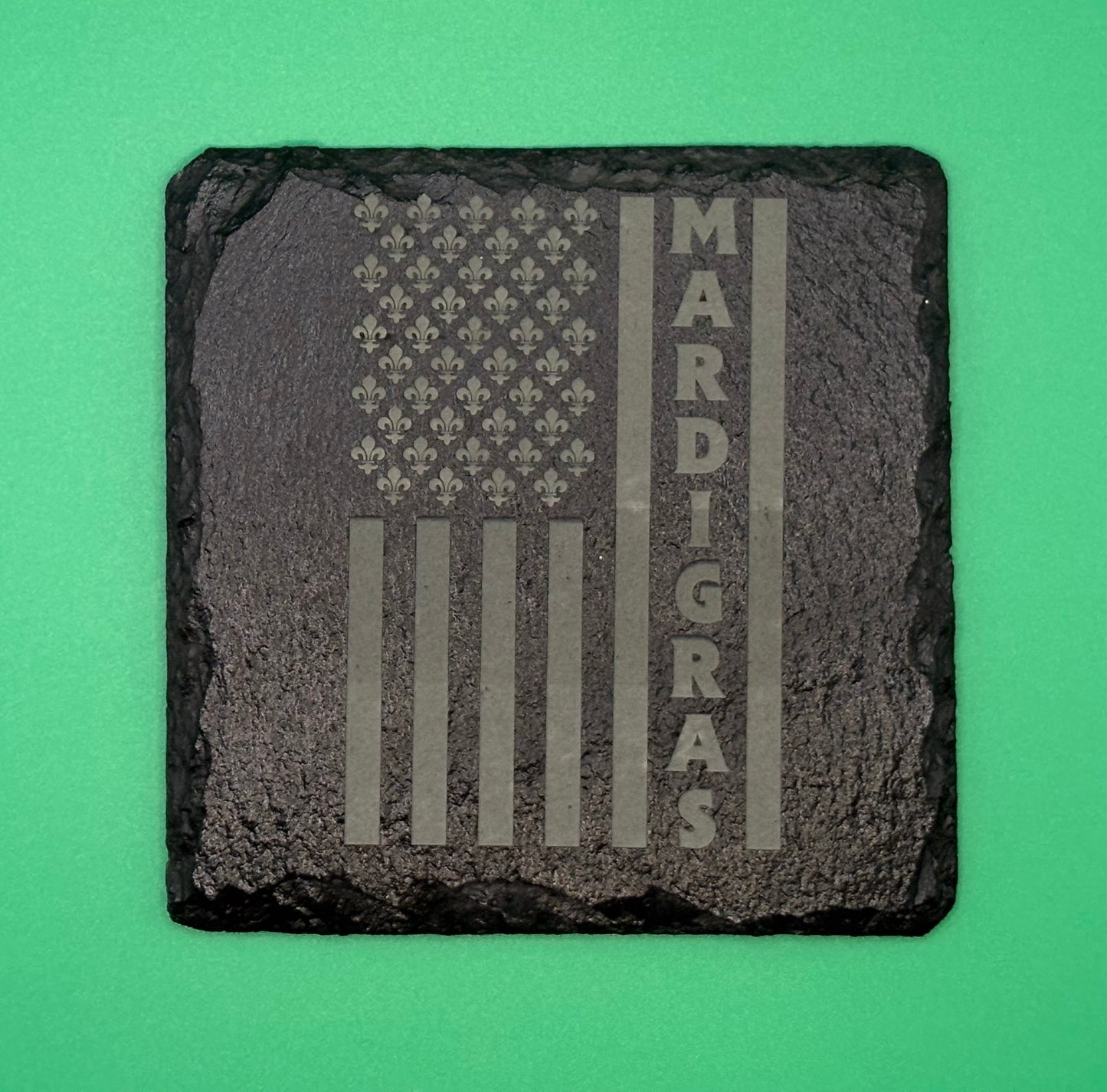 Mardi Gras Round and Square Slate Coasters