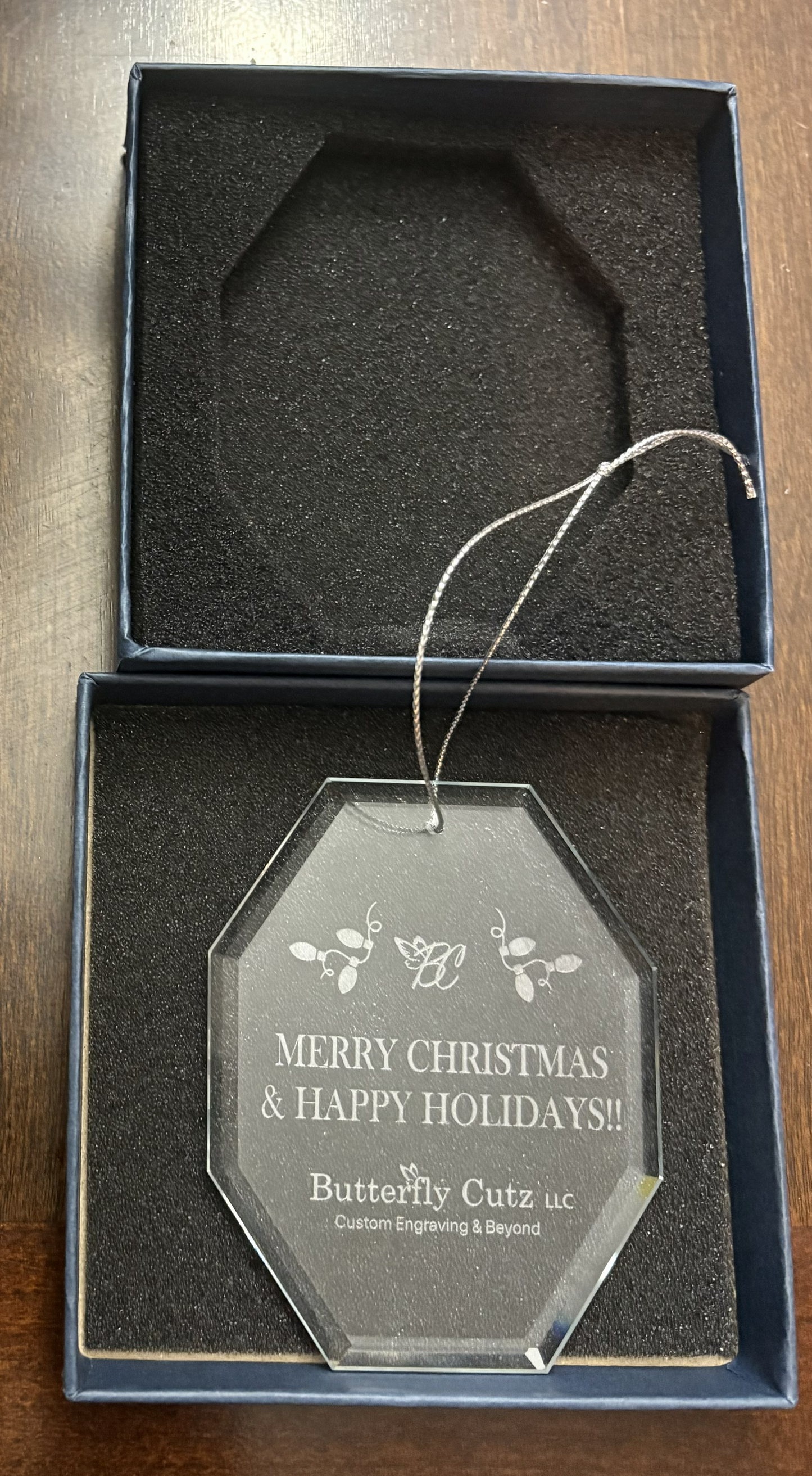 Personalized Engraved Glass Ornaments – Corporate Gift