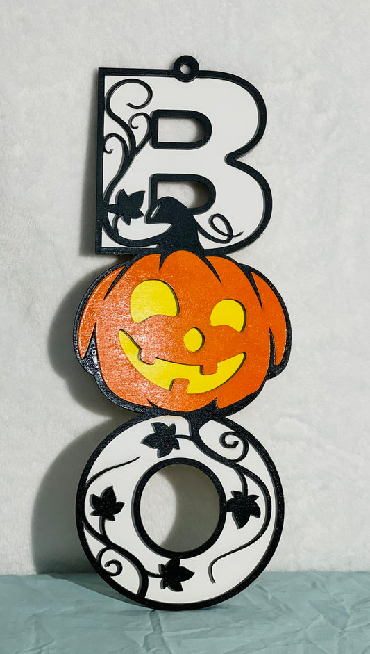 Boo Pumpkin Sign