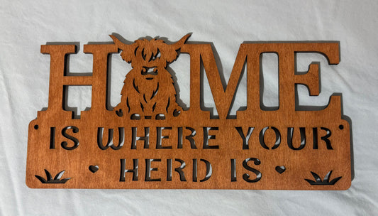 Wooden Home Sign