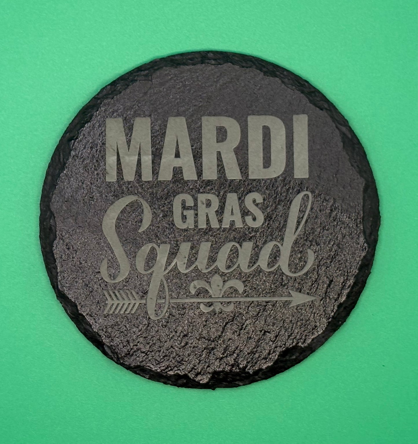 Mardi Gras Round and Square Slate Coasters
