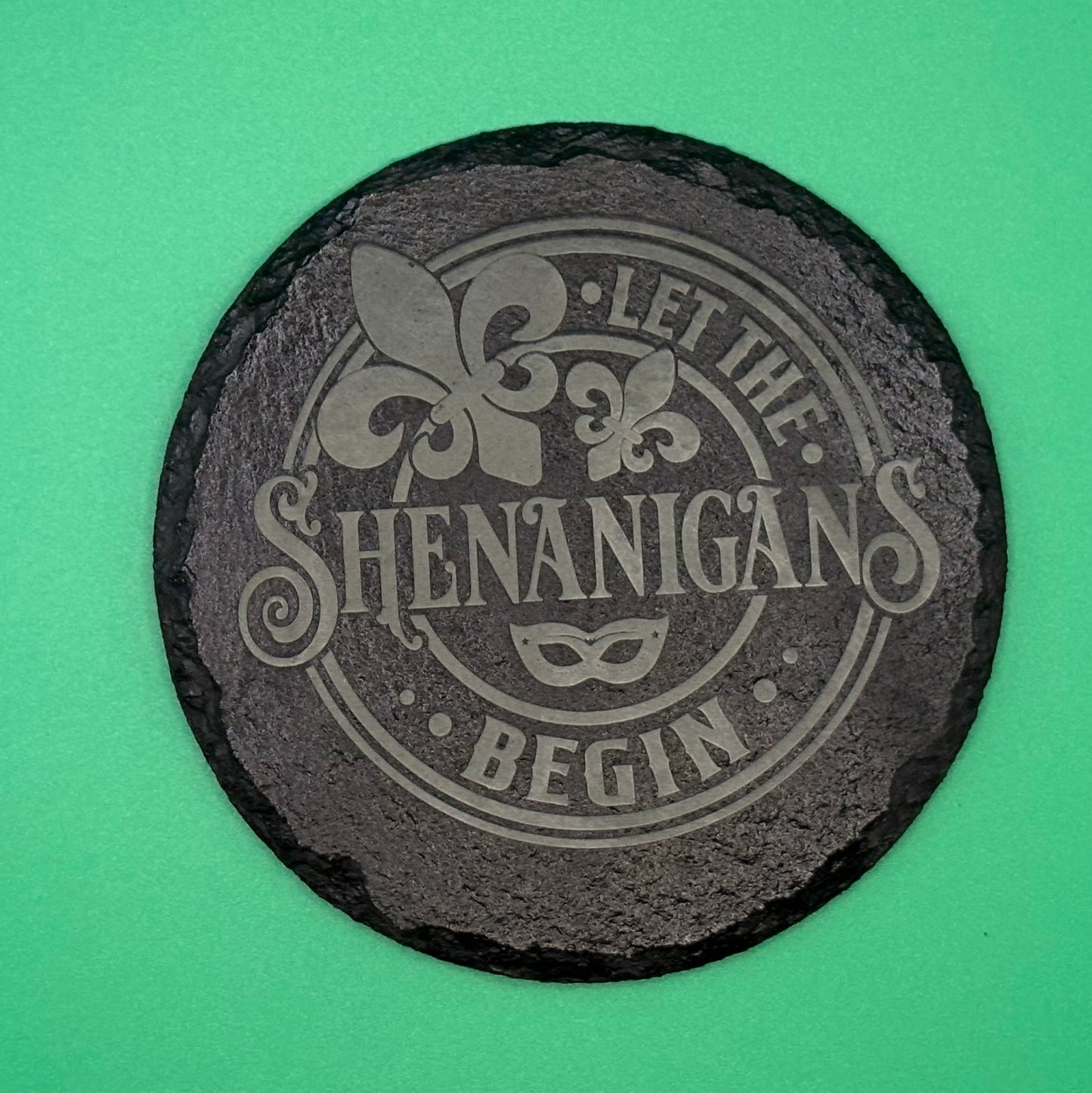Mardi Gras Round and Square Slate Coasters