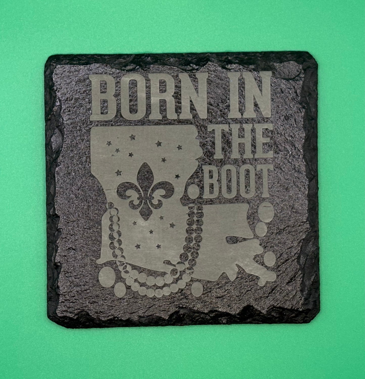 Mardi Gras Round and Square Slate Coasters