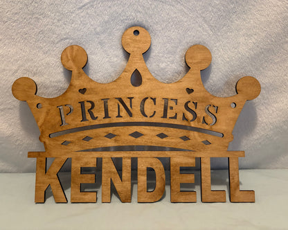 Wooden Princess Sign