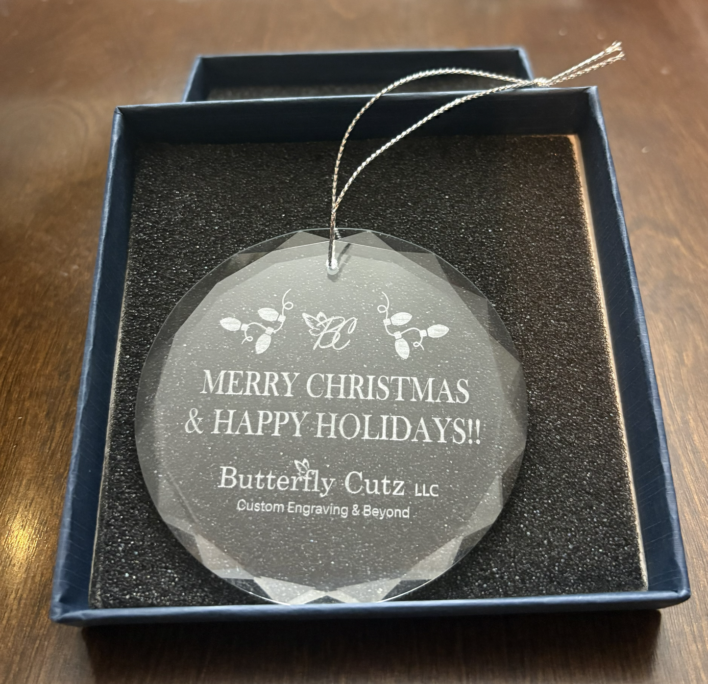 Personalized Engraved Glass Ornaments – Corporate Gift