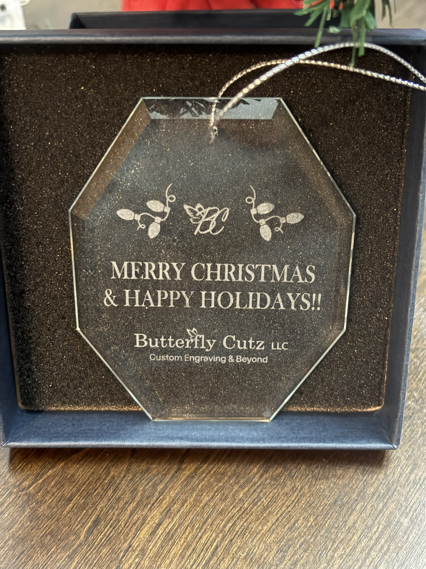 Personalized Engraved Glass Ornaments – Corporate Gift